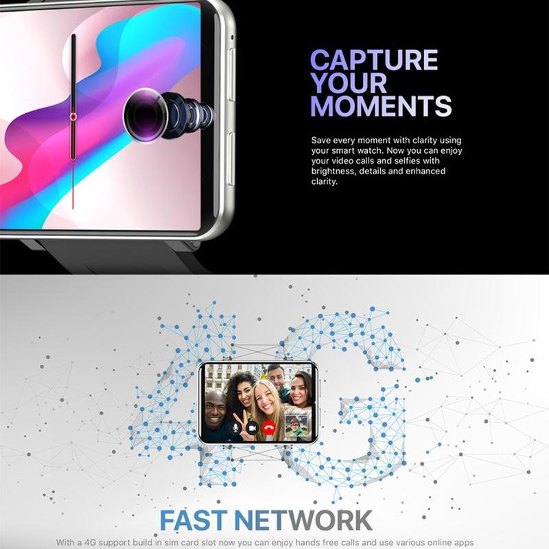 4G LTE Smart Watch Android 7.1 3GB 32GB 5MP MT6739 2700mAh Bluetooth Fashionable Smartwatch Men