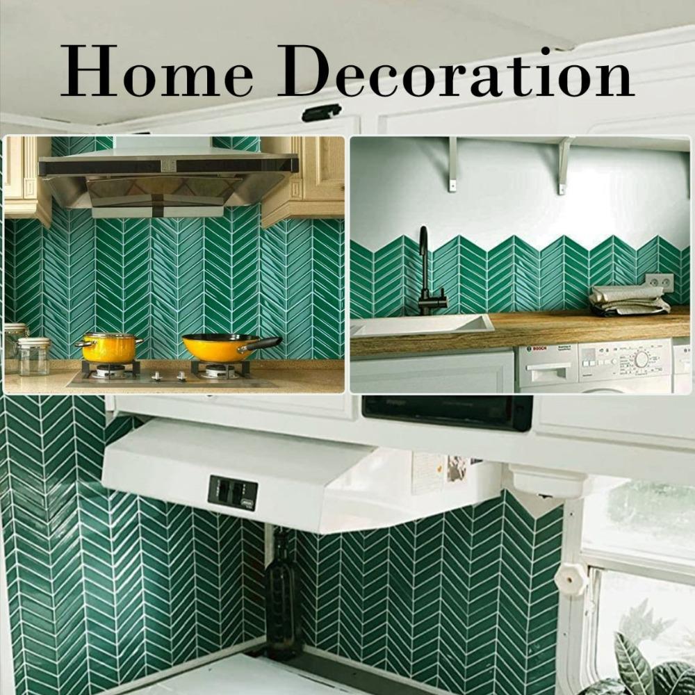 Self-adhesive Peel and Stick Backsplash Waterproof Stick Tile Wallpaper  for Kitchen Bathroom