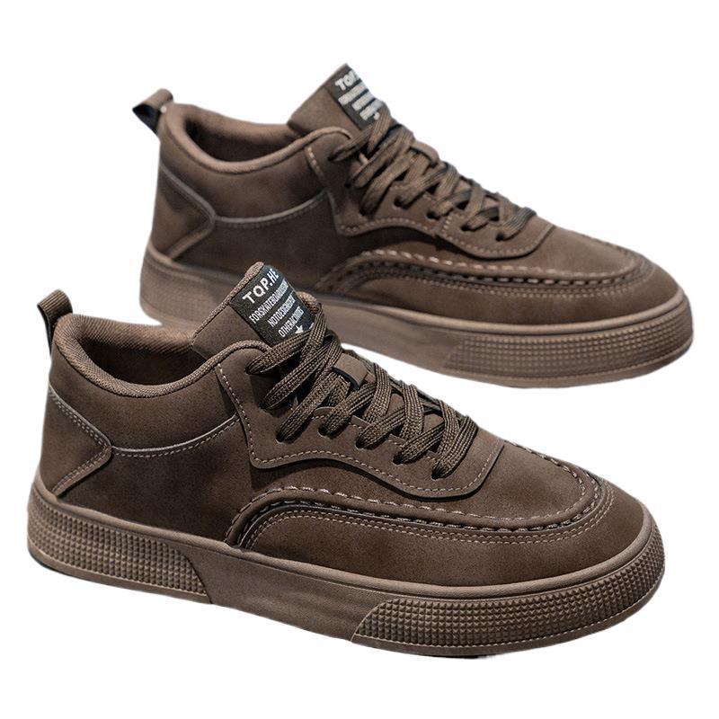 British style board shoes men's new spring and autumn retro low-top shoes sports and leisure shoes trendy solid color shoes men