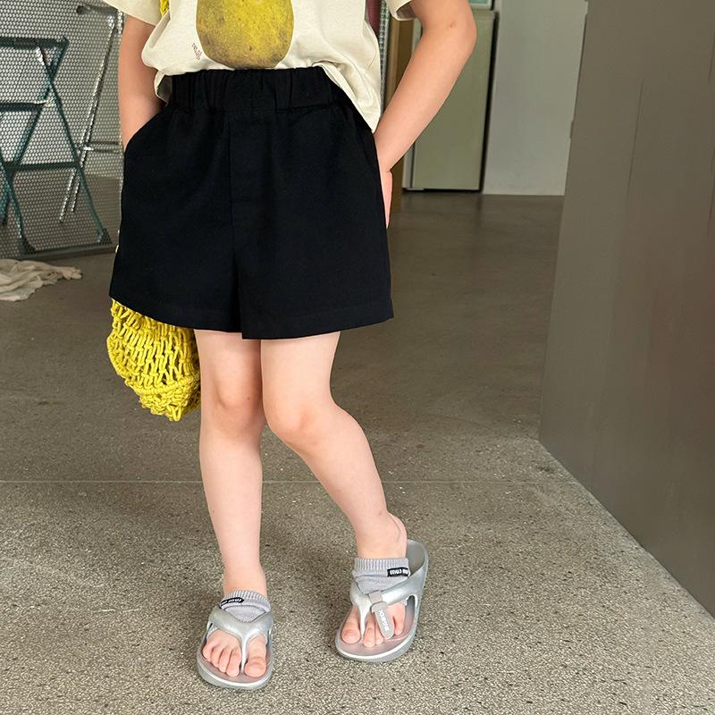 Children's cotton shorts girls baby solid color casual three-point pants summer versatile hot pants