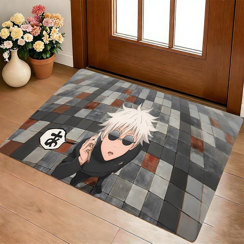 Anime Gojo Carpet Rug for Bedroom Living Room Home Sofa Decoration,Playroom Sofa Office Home Decor Game Large Decor Floor Mat