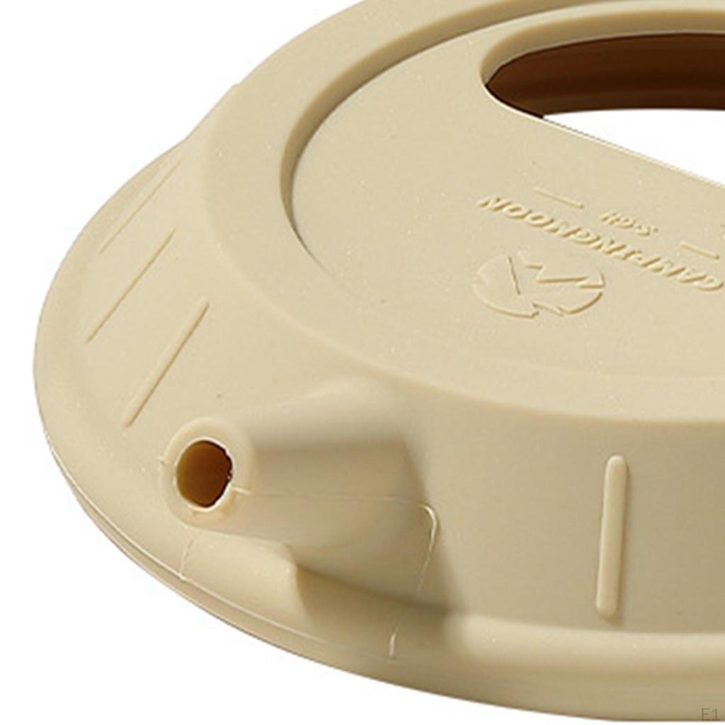 Silicone Lid for Camping Bowl Lightweight Reusable Tableware Utensil Pot Beige