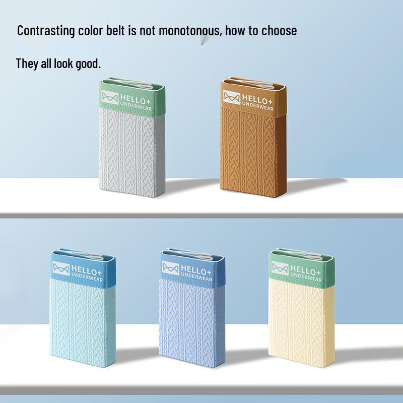 MiiOW Men's 60S Cold-Dyed Cotton Antibacterial Boxer Briefs 4-Pack