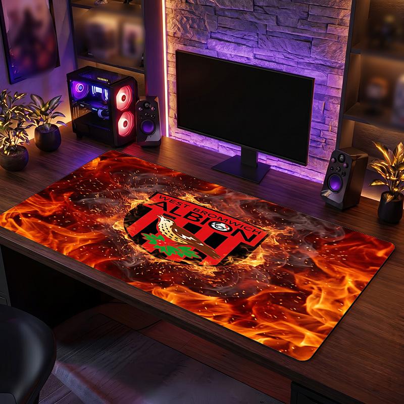 West Bromwich Albion Football Print Large Mouse Pad, Anti-Slip Extended Gaming Desk Mat for Office Home