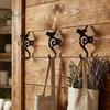 Rustic Terrace Decorative Accents Vintage Iron Birdcage Wall Mount Hooks, Metal Bird Plant Hanging Basket Hook for Home Outdoor Garden Hooks