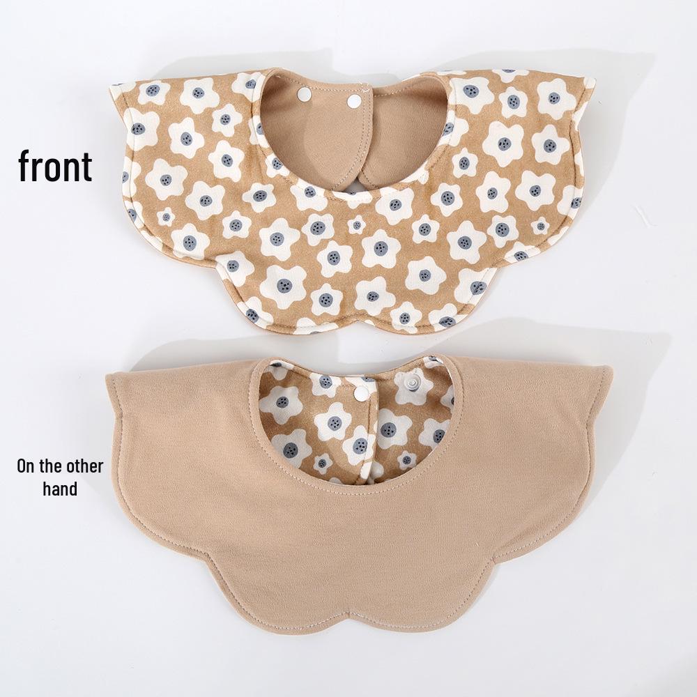 Korean Style Cotton Baby Bib - Double-Sided & Versatile for 0-2 Years
