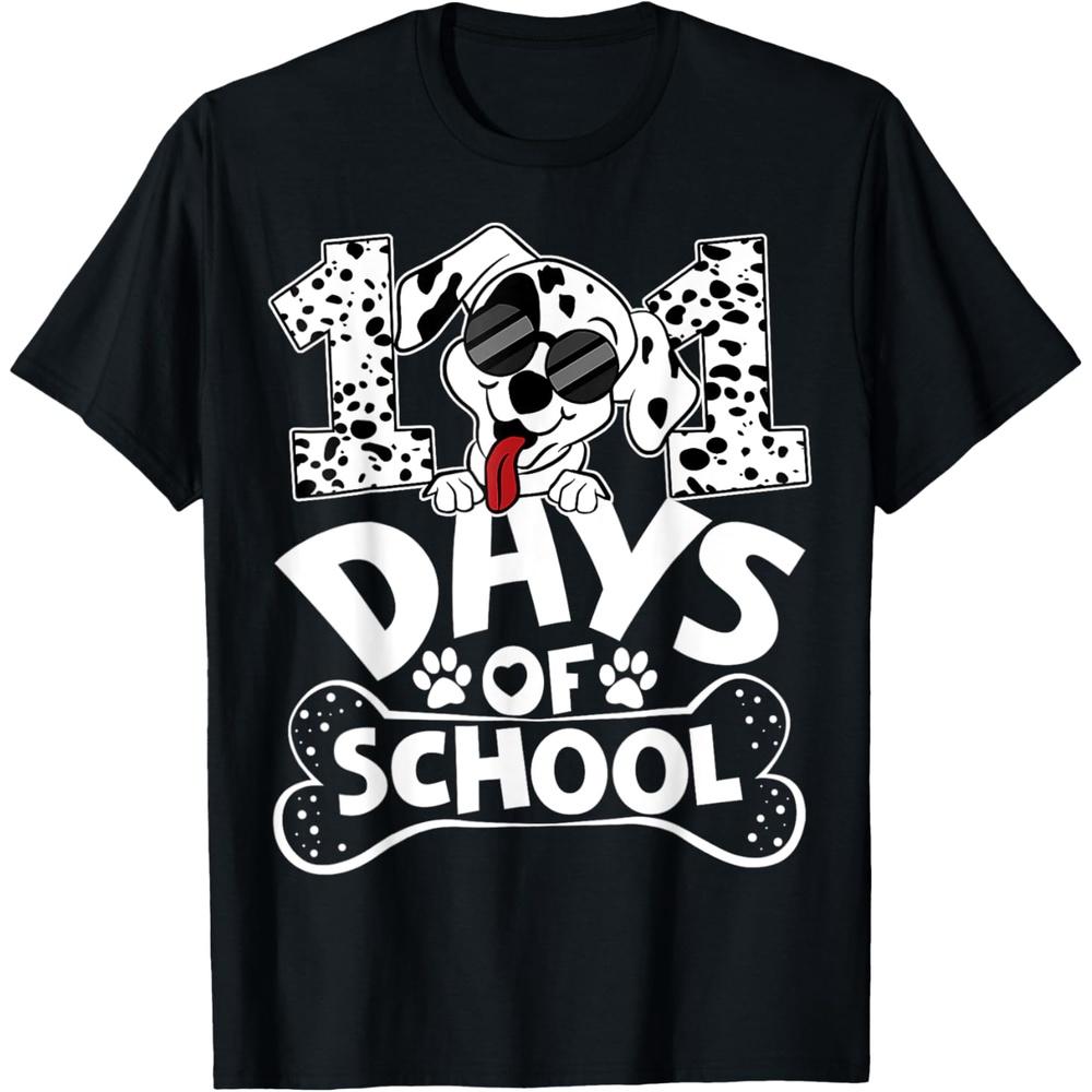 100 Days Of School Dalmatian Dog Boy Boys Girls 100th Day Of School T-Shirt M