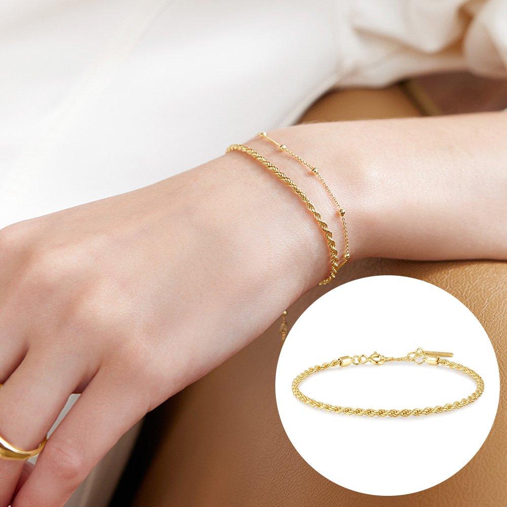 [Worn by Tours Hanjin, Jung Yonghwa, and Jin Kijoo] Rope Twist 925 Silver Bracelet B058-04G