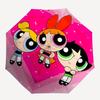1pc Powerpuff Girls Automatic Opening Umbrella - Portable 3-Fold Design, 8-Rib Outdoor Umbrella, Ideal Gift for Fans, Travelers, Daily Use, Perfe