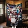 1PC Harley Quinn Good Night Outdoor Flannel Blanket Soft Plush Decor for Picnics, camping,Bedroom, Playroom, Office1156A