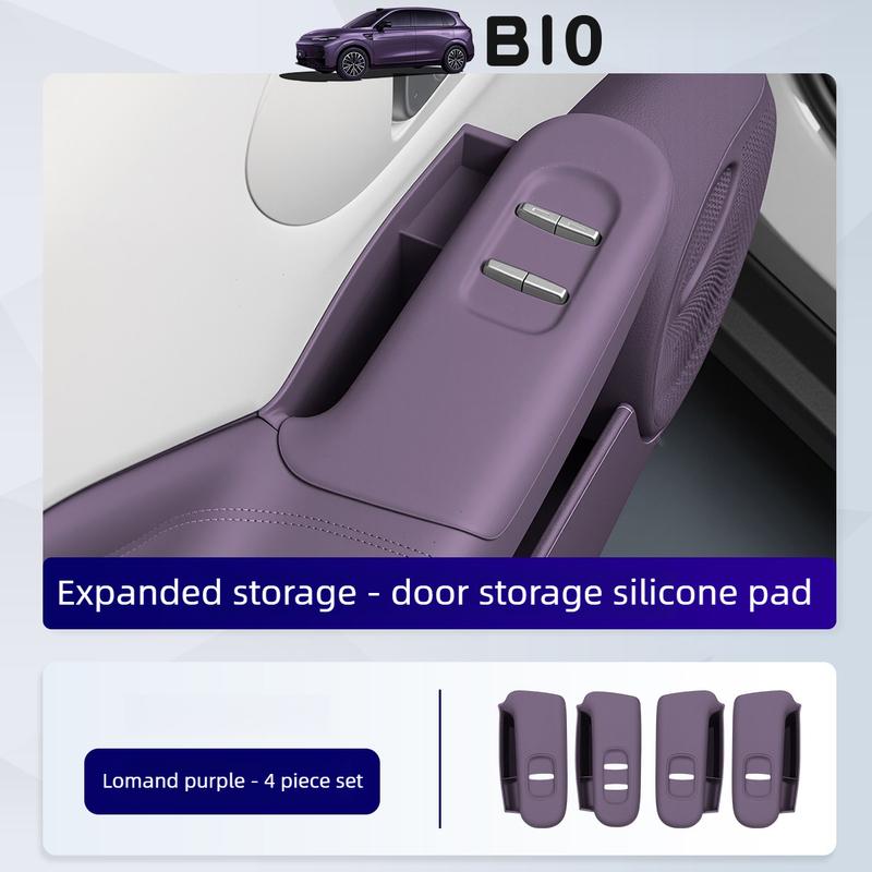 For Leapmotor B10 Car Door Storage Box Silicone Mat Door Handle Protective Cover Interior Car Accessories