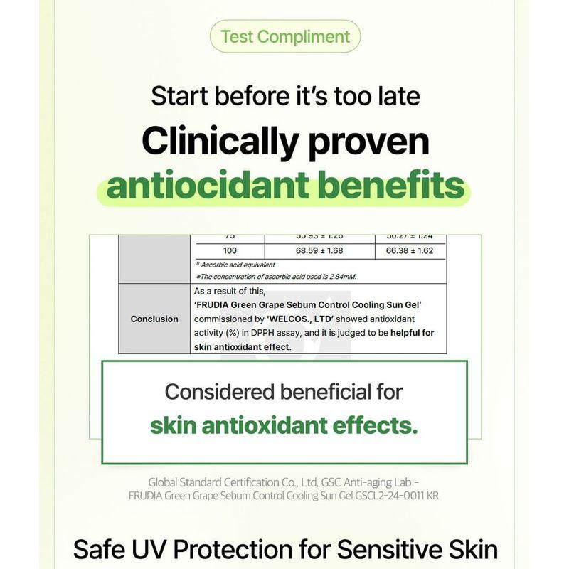 FRUDIA - Green Grape Sebum Control Sun Gel