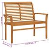 VidaXL Banc de Jardin avec Coussin Meuble d'Extérieur Banc de Patio Meuble de Jardin Banc de Terrasse Beige 112 cm Bois de 3062652