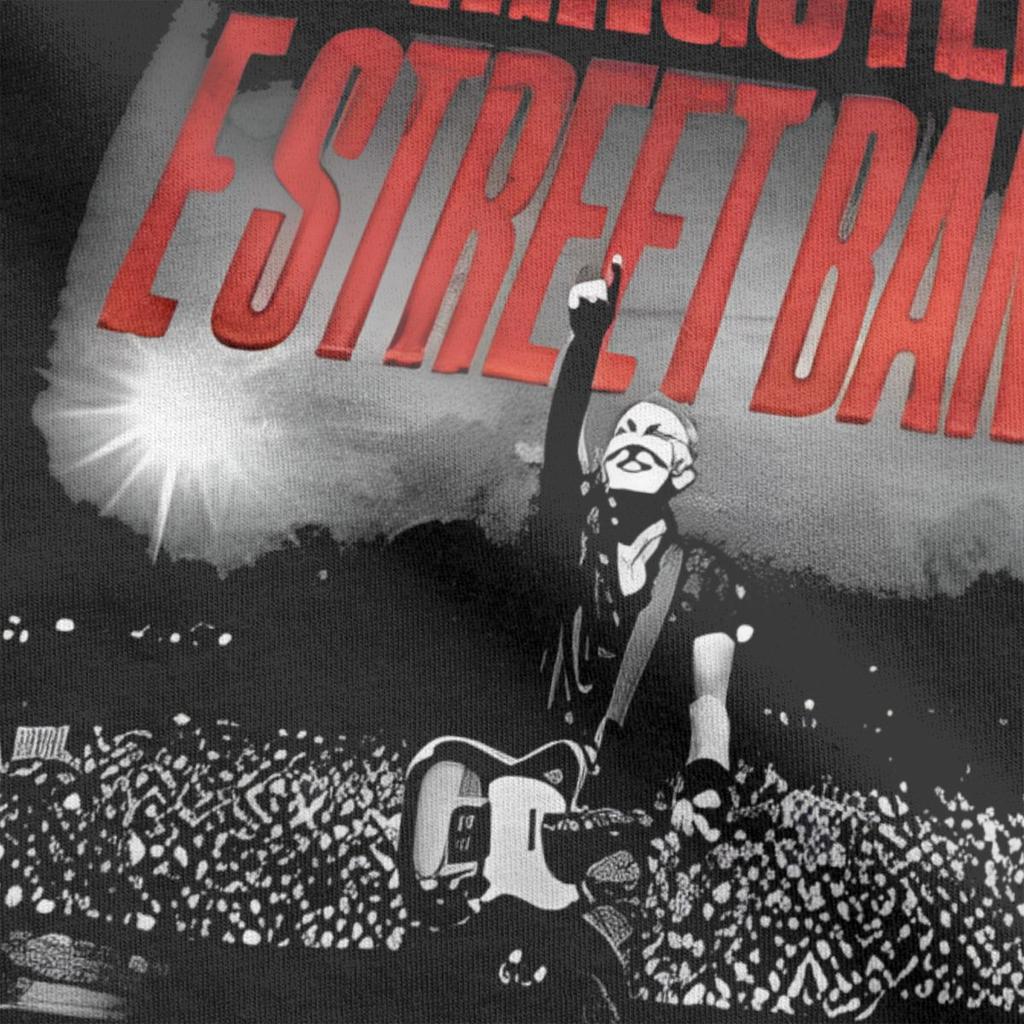 Světová trička Bruce Springsteens The Rock Music Tour, oblečení pro muže a ženy, bavlněné vintage tričko s krátkým rukávem