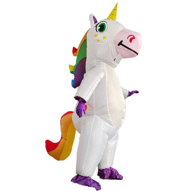 Costume gonfiabile unicorno, Costumi gonfiabili unicorno divertenti per feste di Natale e Halloween, Cartoni animati