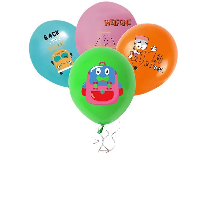 School Season Balloon Decoration Set Big Plug Small Plug Banner Spiral Disposable Party Arrangement Supplies