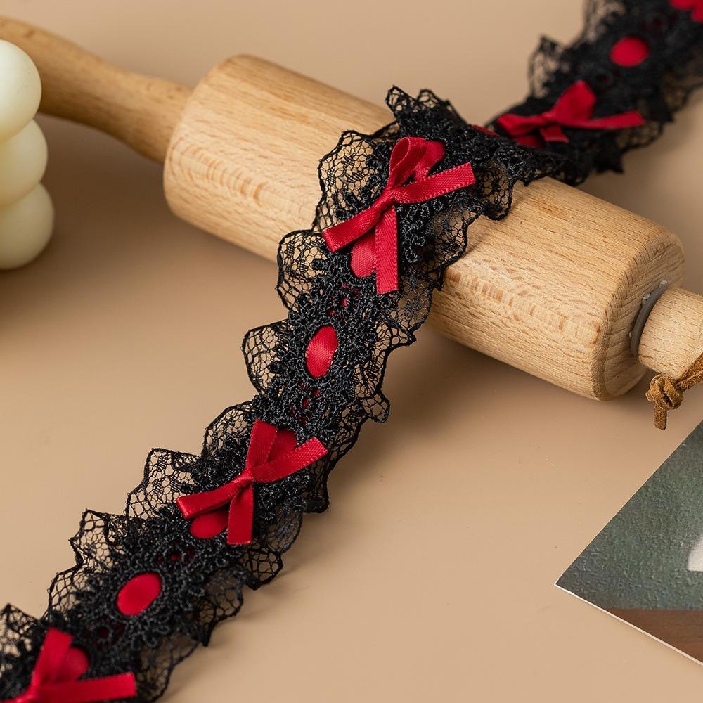 Bows & Pleated Lace Trim Ribbons Handmade Fabric Sewing Supplies New Hair Accessories  Baby Shower