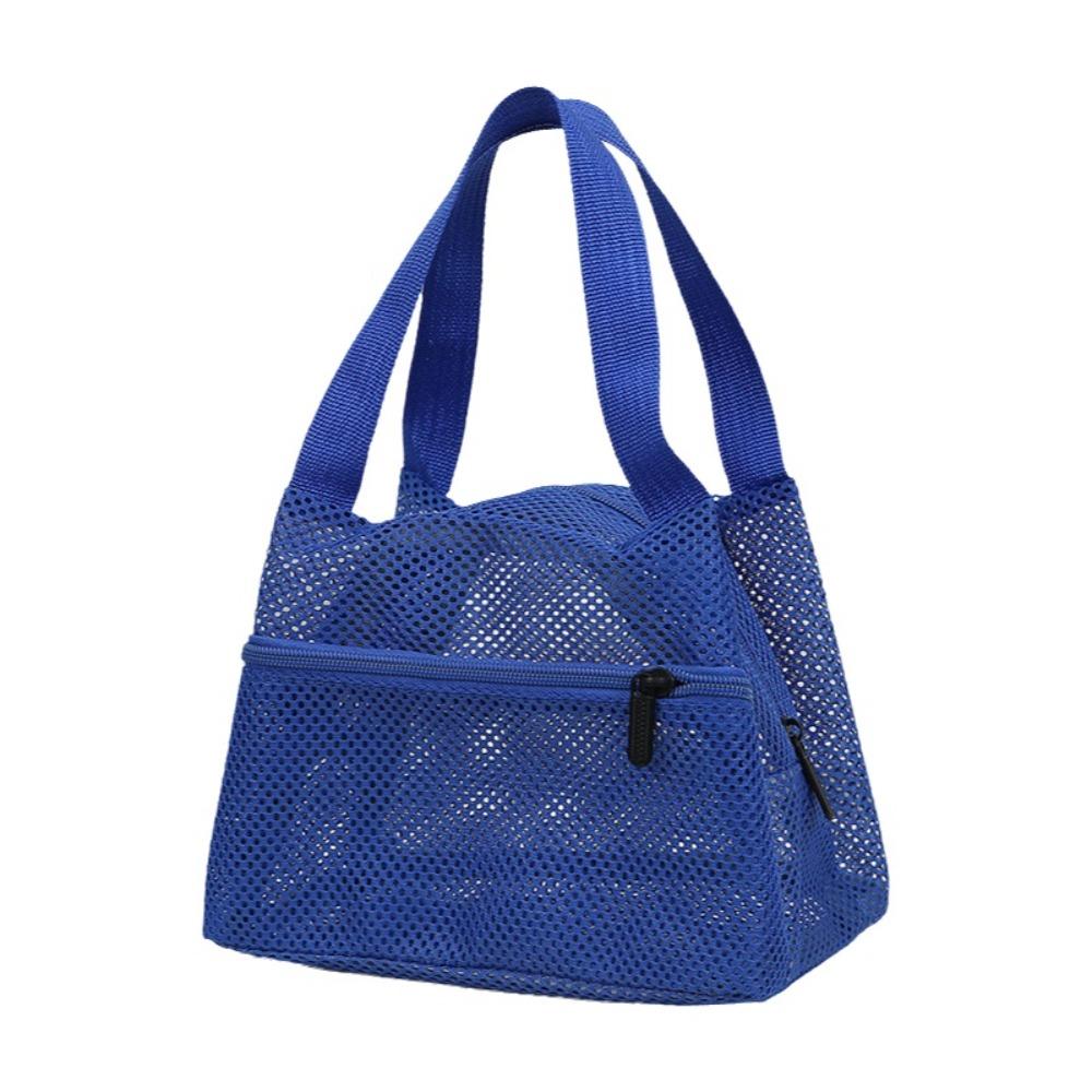 Portable Mesh Beach Bag Clear Travel Wash Bag Zipper Shower Cosmetic Bag Bath