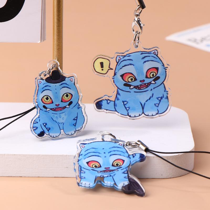 Kawaii Anime Demon Hunters Tiger Phone Lanyard Cartoon Kpop Anime Mobile Phone Chain Keyring Bag Pendant Decoration Gifts