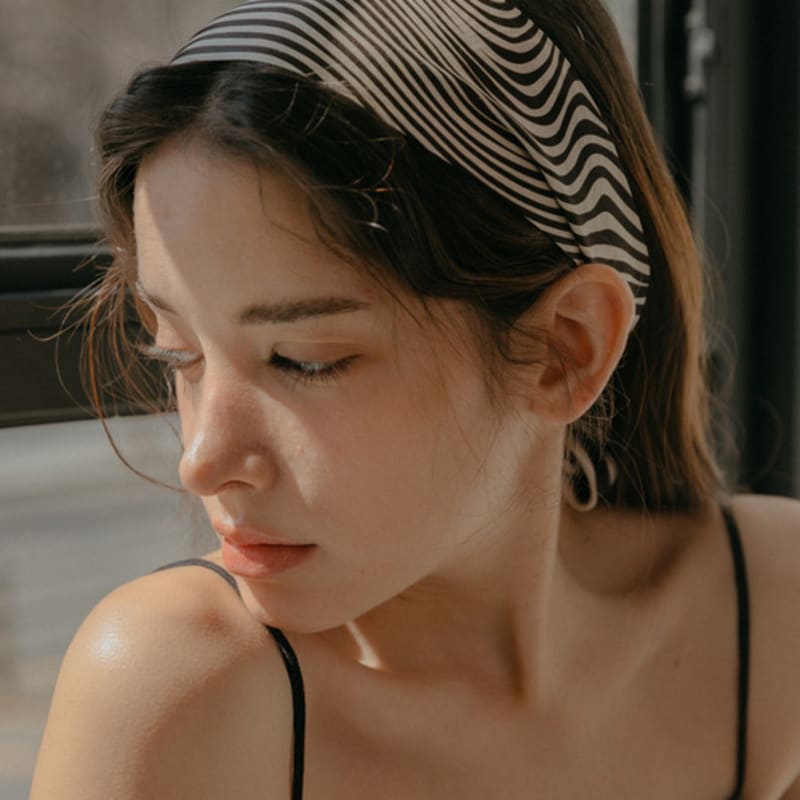 RaJu Marbling Twilly Silk Scarf_2 Color