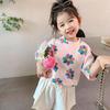 Girls Korean Short Sleeve T Shirt Summer Baby Casual Cotton Top for Toddlers