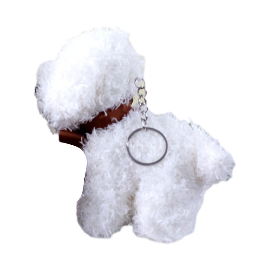 Delicate Dog Keychain Exquisite Animal Keyrings Accessories Handbag Pendant Stuffed Animal Pendants for Party Decoration