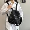 Schoolbag Retro Washed Denim Backpack Design Sense Rivet Single Shoulder Versatile College Student Schoolbag Class Commuter Backpack