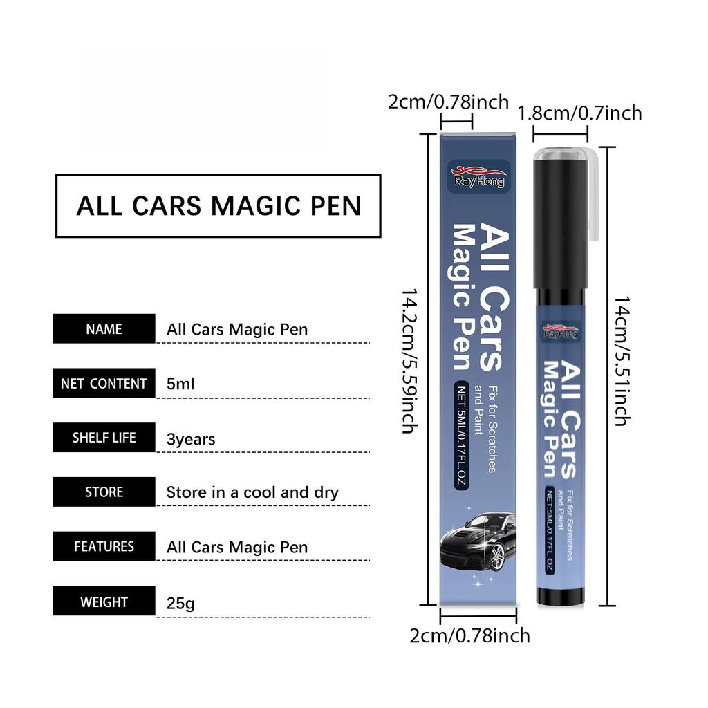 Car Scratch Remover Pen Universal Clear Touch Up Paint Pen Quick Fix Deep Light Scratch Restoration Magic Auto Paint Repair Tool