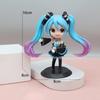 Anime New Hatsune Miku Figure Mini Character Ornaments Kawai Pink Green Hatsune Home desk Decoration Adult Toy kid Birthday Gift