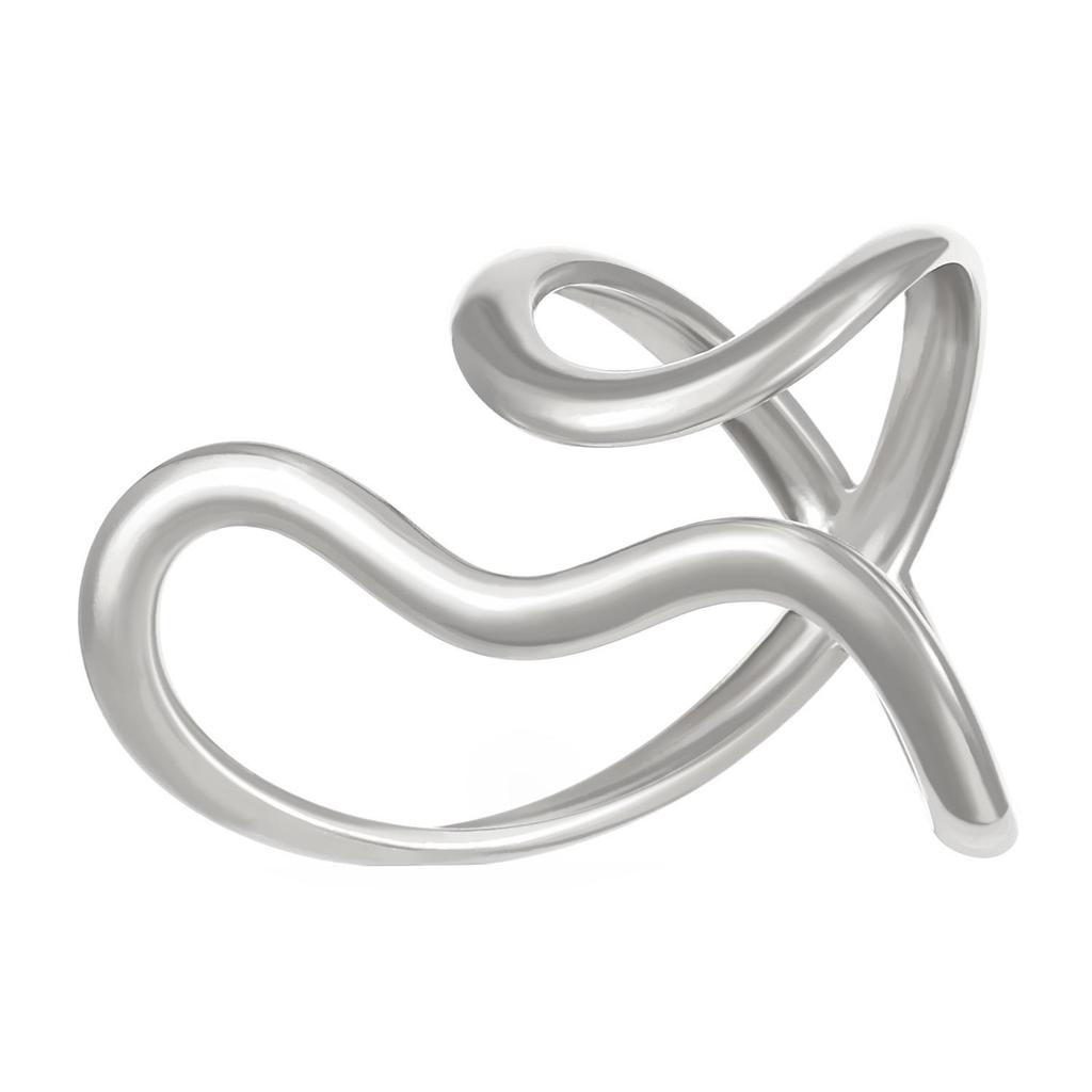 "Stainless Steel Butterfly Open Ring: European & American Light Luxury Style"