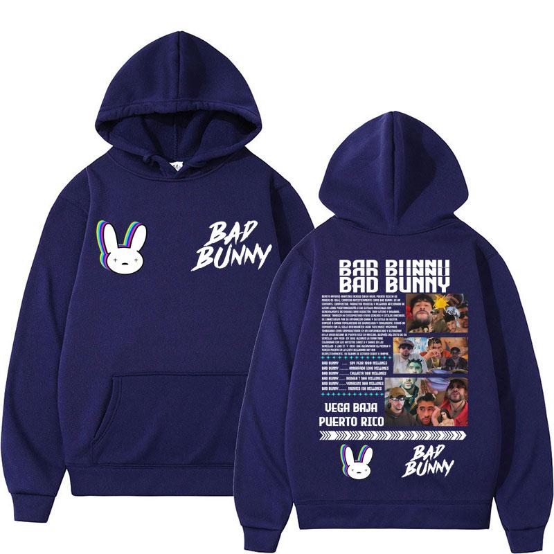 Rapper Bad Bunny Album Tour Hoodie Men Women Fashion Hoody Sweatshirt Fleece Oversized Casual Tracksuit Fans Gifts