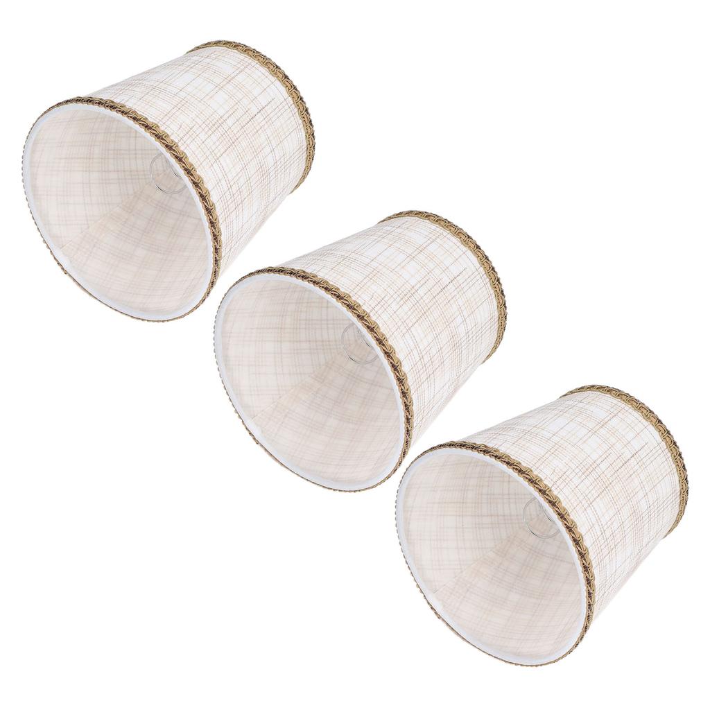 3Pcs Small Lamp Shades Hand Crafted Exquisite Soft Lightweight Dustproof High Luminousness Table