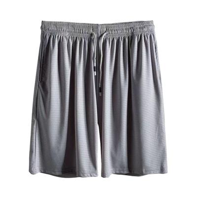 Herren Sport Shorts Loose Ice Silk Dry Gerade Kordelzug Weites Bein Schnell Elastische Taille Plissiert Einfarbig Gym Traning