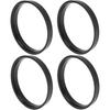 76.1mm To 70.1mm Car Wheel Hub Centric Rings Black Polycarbonate Wheels Center Shaft Shock Absorbing Hubrings 4 Pcs