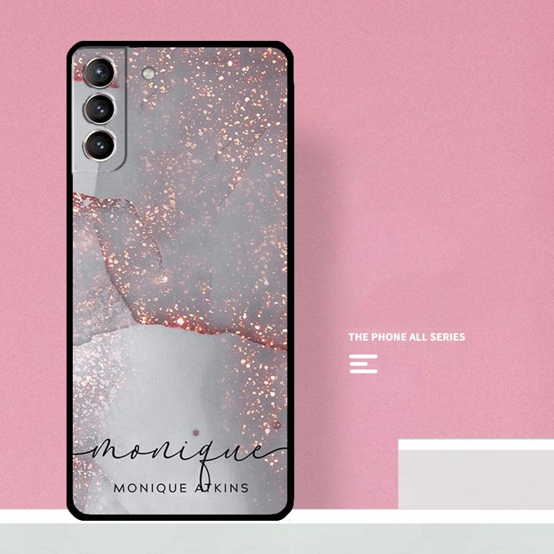 Personalised Marble Customized Name Case For Samsung Galaxy S23 S22 Ultra Plus S8 S9 S10 Plus Note 10 20 S21 FE S20 FE Cover