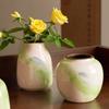 Hand Drawn Oil Painting Ceramic Vase Glazed Hydroponic Vase with Cracks American Country Style Home Interior Decoration Gift