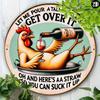 CluckOvercomePro Metal Tin Sign Wall Art Durable Office Home Decor