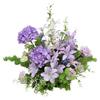 Mori Style Silk Floral Aisle Decoration In Blue & Purple