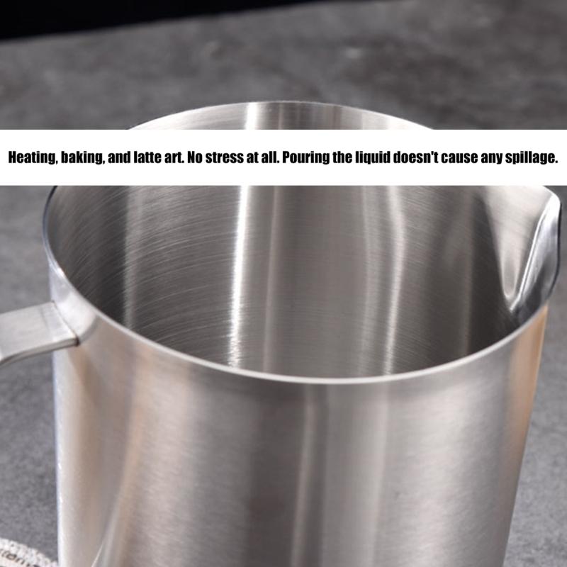 Professional Coffee Milk Jugs 4 Size 500ml 1000ml 1500ml 2000ml Locking Lid Design Durable Nonrust Steel Measuring Cup