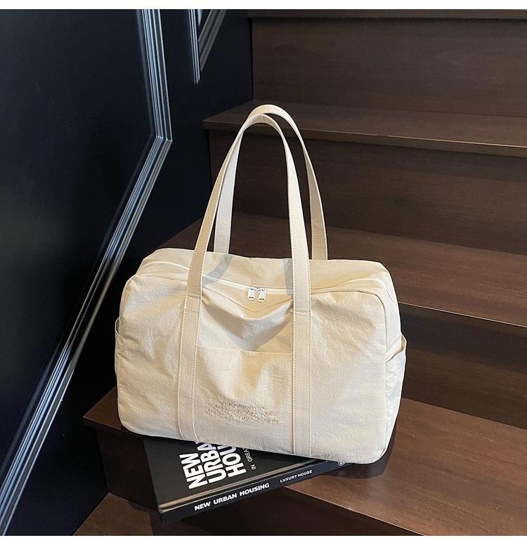 New cloth bag lightweight large-capacity leisure bag travel bag shopping bag zipper shoulder bag tote bag