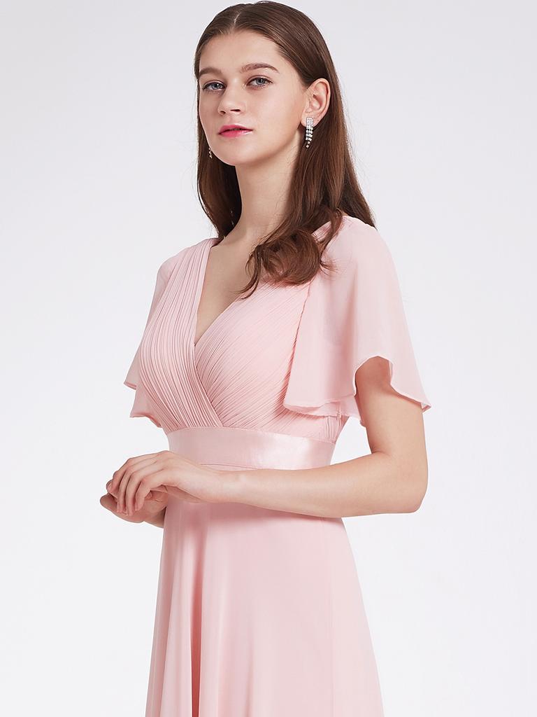 KURFACE Abiti da damigella d'onore da sposa Una linea con scollo a V senza maniche elastico maxi