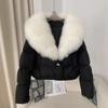 Women's Winter Down Jacket with Real Fox Fur Collar - Petite to Extra Large