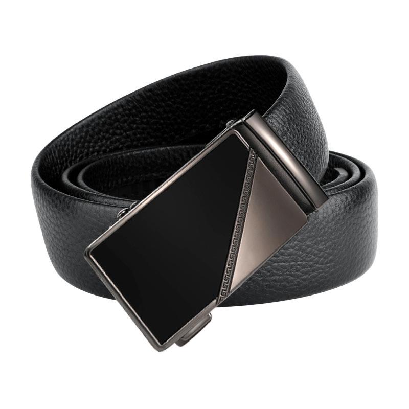 2025 Men s Automatic Buckle Genuine Leather Double-Sided Soft Cowhide Belt 115 cm