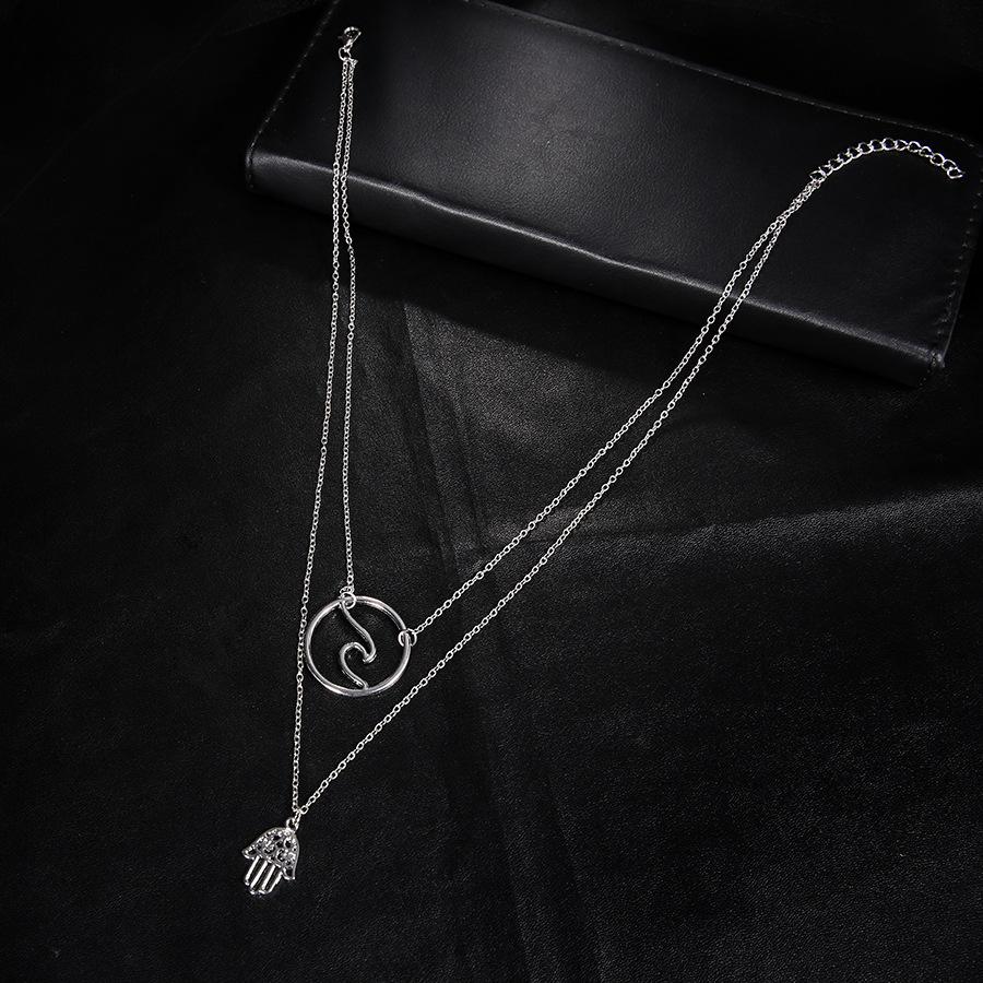 Popular, Fashionable Street Style, Palm Wave Multi-Layer Women'S Necklace