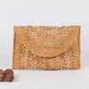 Handmade Women's Straw Corn Husk Clutch & Coin Purse - Casual Woven Beach Bag
