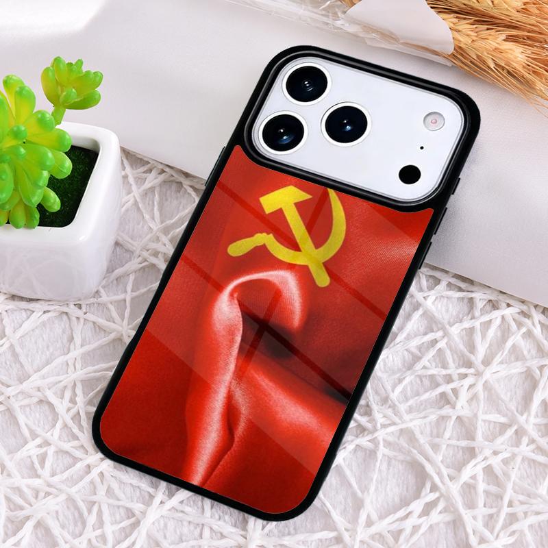 Soviet Union USSR Flag Shockproof Phone Case for iPhone 17 Air 16e 15 11 12 14 13 Pro Max Cover Coque