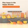 Children's Simulated Kitchen Toy Set Fruit Vegetable Cutting Set Stir Fry Induction Cooker Set Complete Set Kitchen Utensils