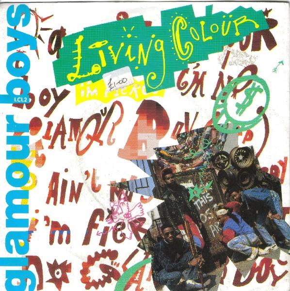 

7inch Record LIVING COLOUR - Glamour Boys LCL2 Epic 1988 UK Rock Used