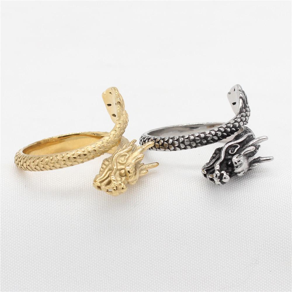 Accessories, European and American Personalized Retro Chinese Dragon Men's Rings