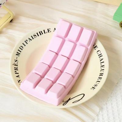 Soft Slow-Rising Chocolate Squeeze Toy Realistic TPR Fidget for Stress Relief Portable Decompression Gadget for Kids Adults